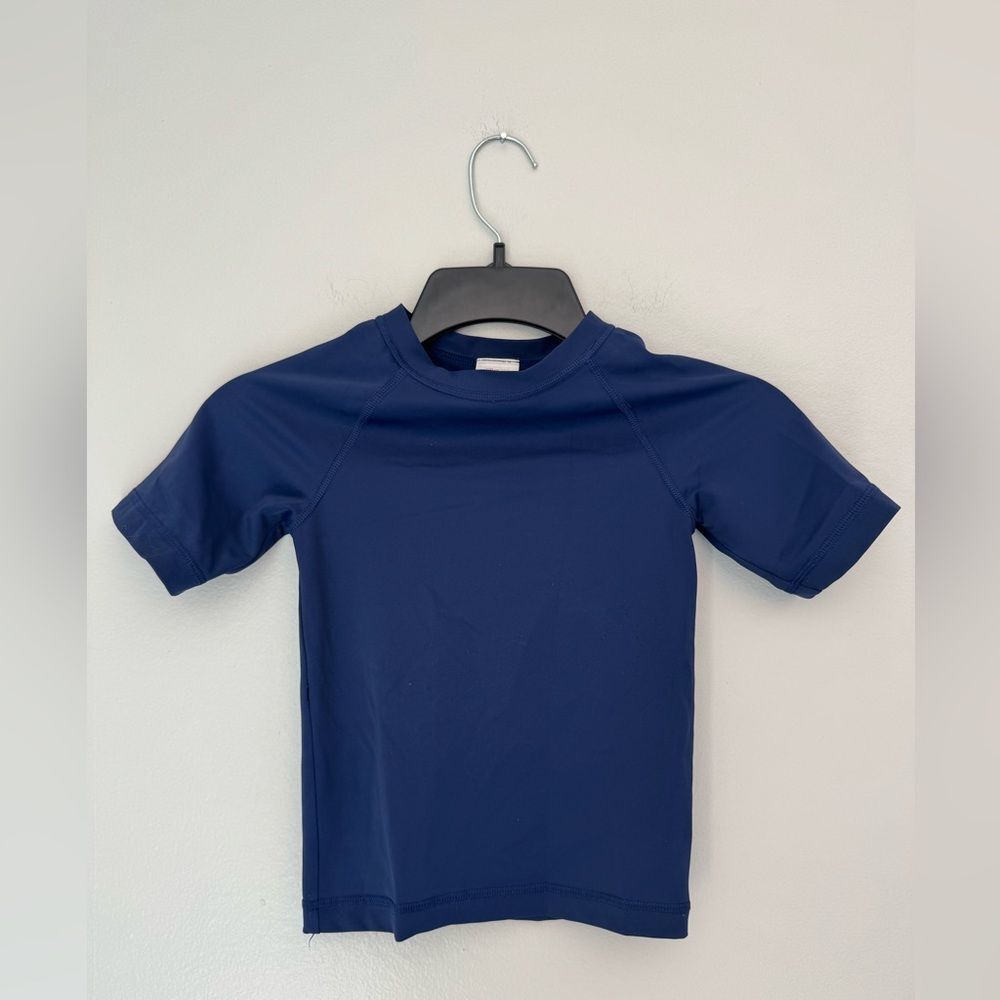 Hanna Andersson Blue Short Sleeve Rash Guard - Size 4